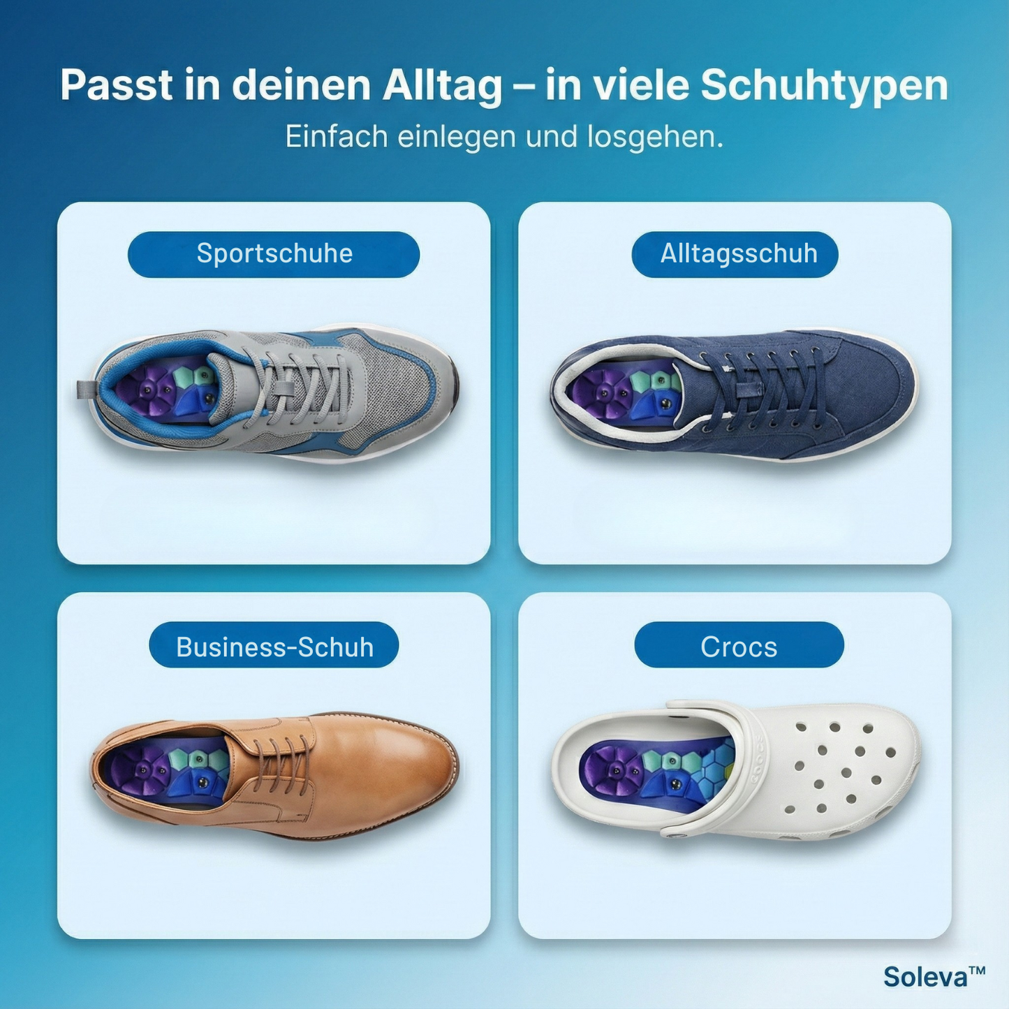 Soleva™ Komfort-Einlegesohlen für den Alltag